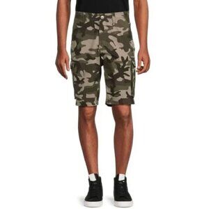 New TRUE RELIGION Men's Size 32 Horseshoe Cargo Shorts with Pockets Dusty Camo